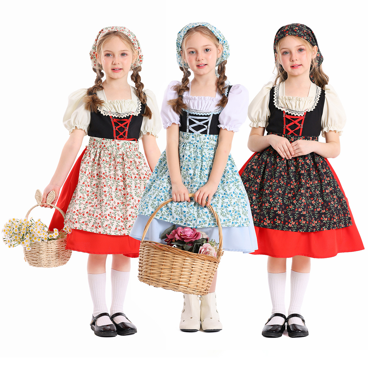 Ethnic Style Dresses - Children's Bavarian Farmhouse Style Munich Beer