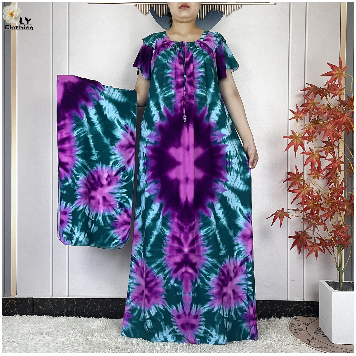 Ethnic Gown - 2025 Muslim Cotton Abayas Short Sleeve