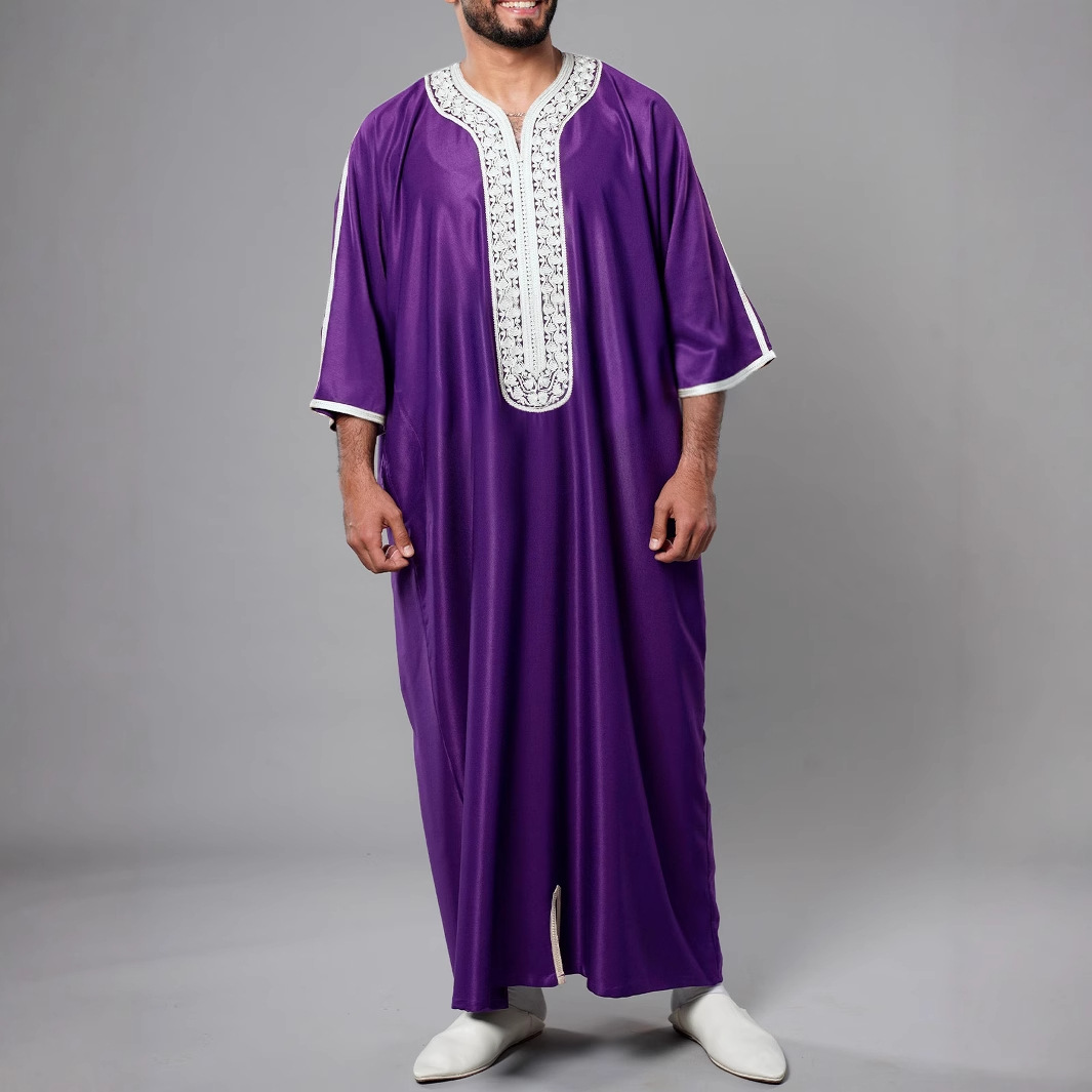 Ethnic Fashion Wear - New 2025 Men's Long Sleeve Embroidered