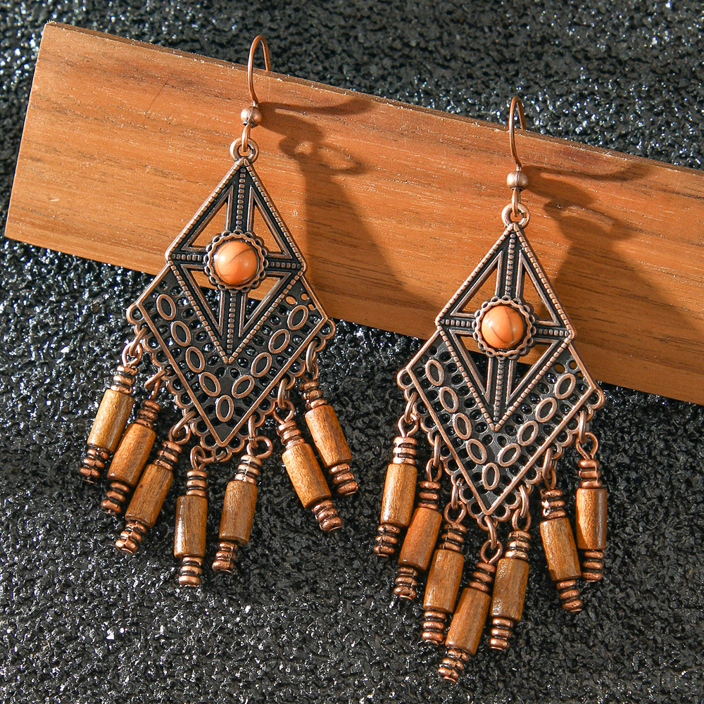 Vintage Boho Dangle Earrings E – Ethnic Fashion Wear recenzja i cena