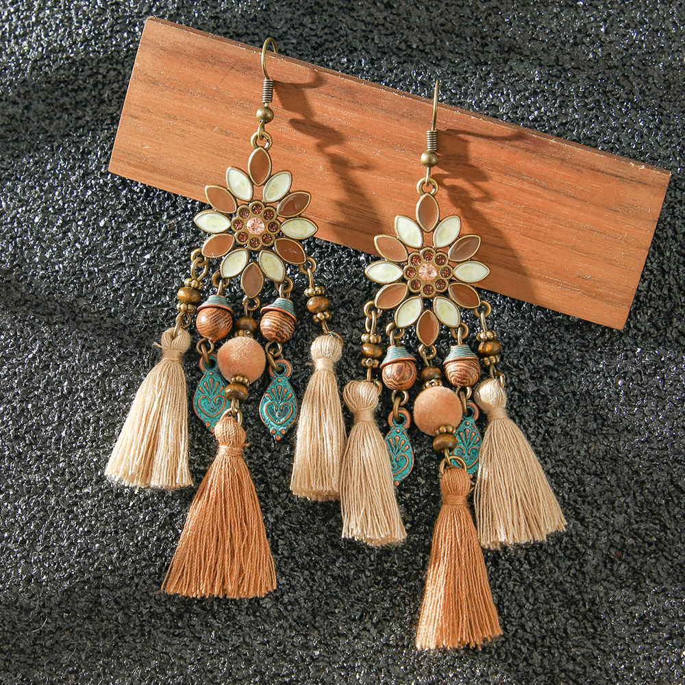 Vintage Boho Dangle Earrings E – Ethnic Fashion Wear recenzja i cena