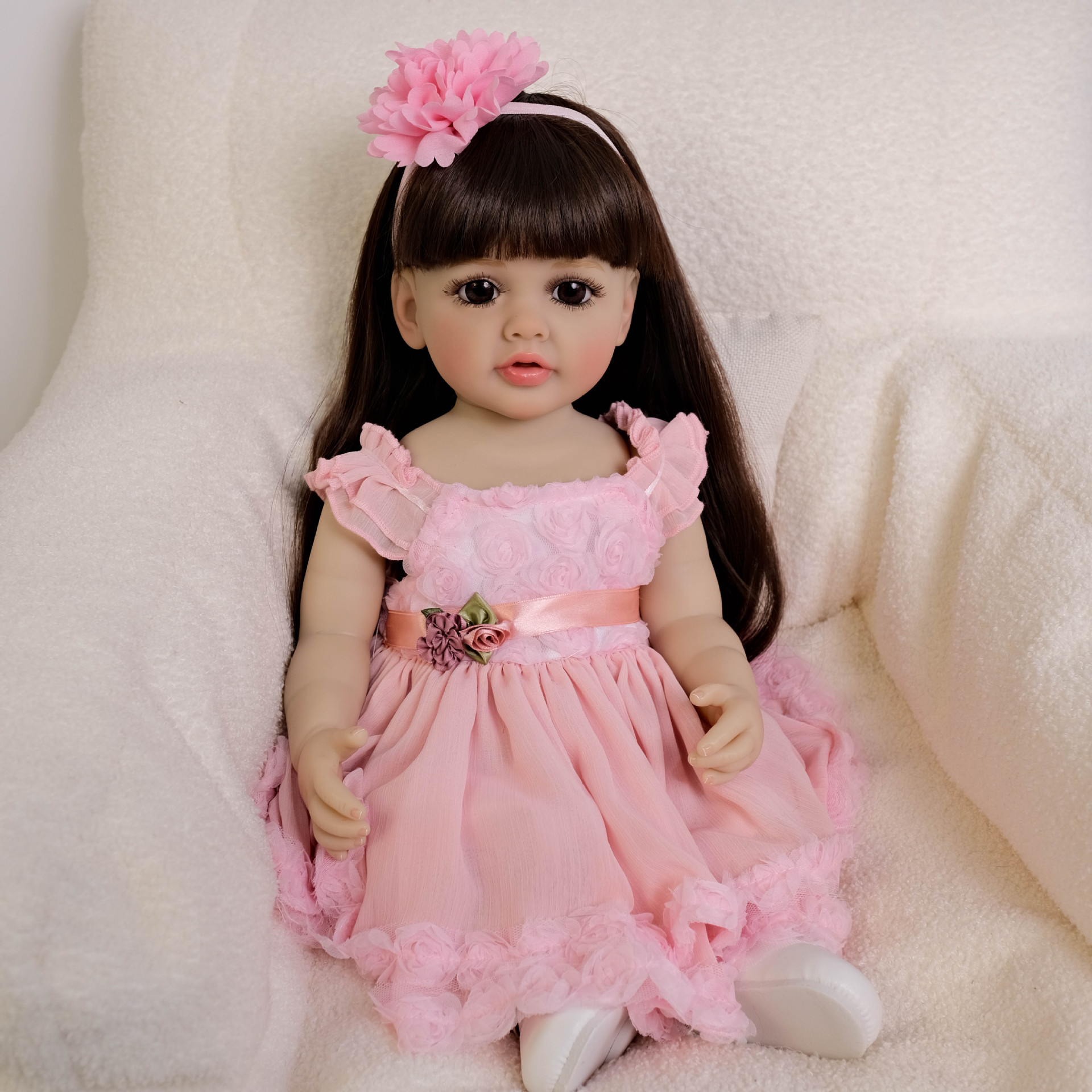 Cute 55 cm Long Hair Pink Girl – Kids Ethnic Fashion recenzja i cena