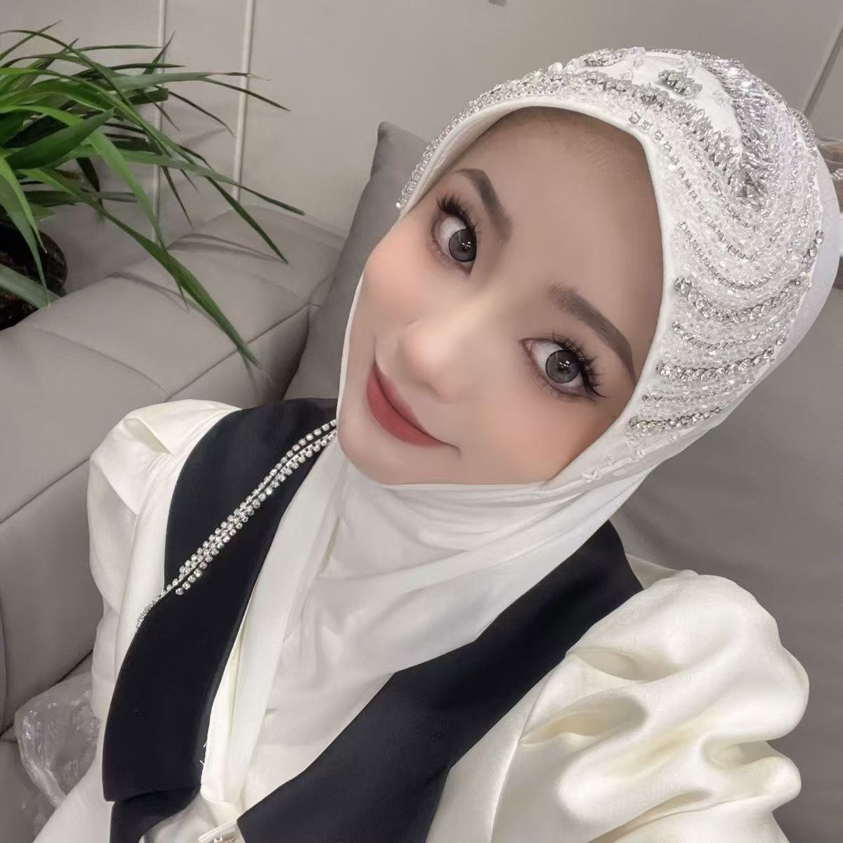 Luxury Hat Hijab Pink Scarf wi – Ethnic Fashion Women recenzja i cena