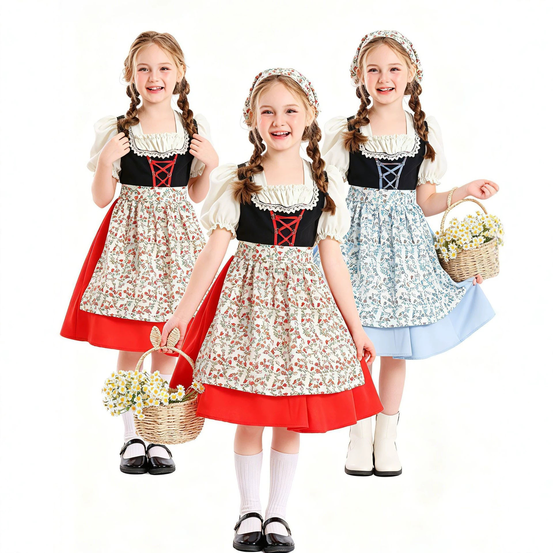 Children's Bavarian Farmhouse  – Ethnic Style Dresses recenzja i cena