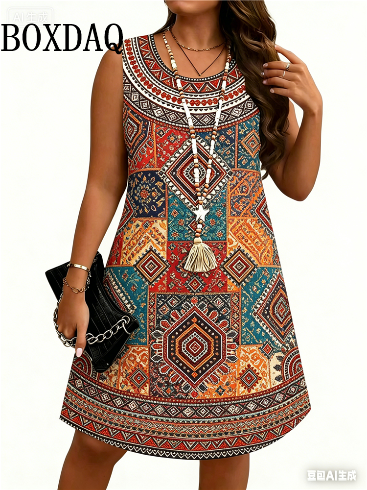 Ethnic Style Flowers 3D Print  – Ethnic Style Dresses recenzja i cena