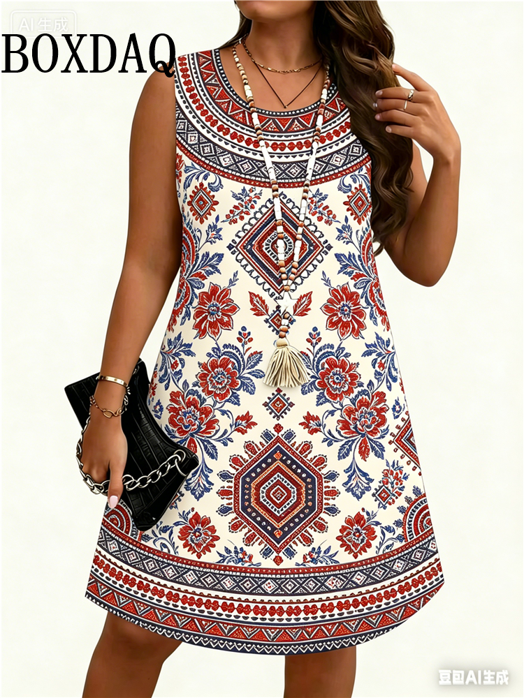 Ethnic Style Flowers 3D Print  – Ethnic Style Dresses recenzja i cena