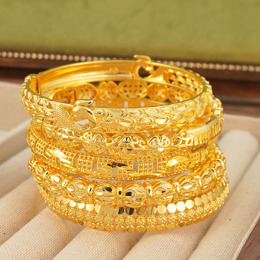 1Pcs Gold Tone Peacock Carved  – Ethnic Fashion In Dubai recenzja i cena