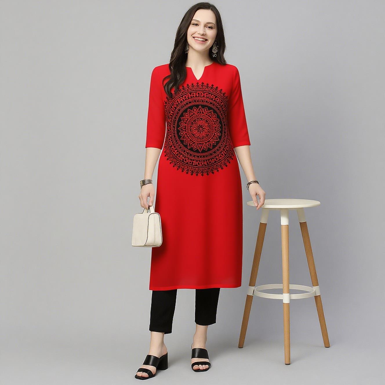 Muslim Kurt Flowers Women's Fa – Ethnic Fashion Kurtis recenzja i cena