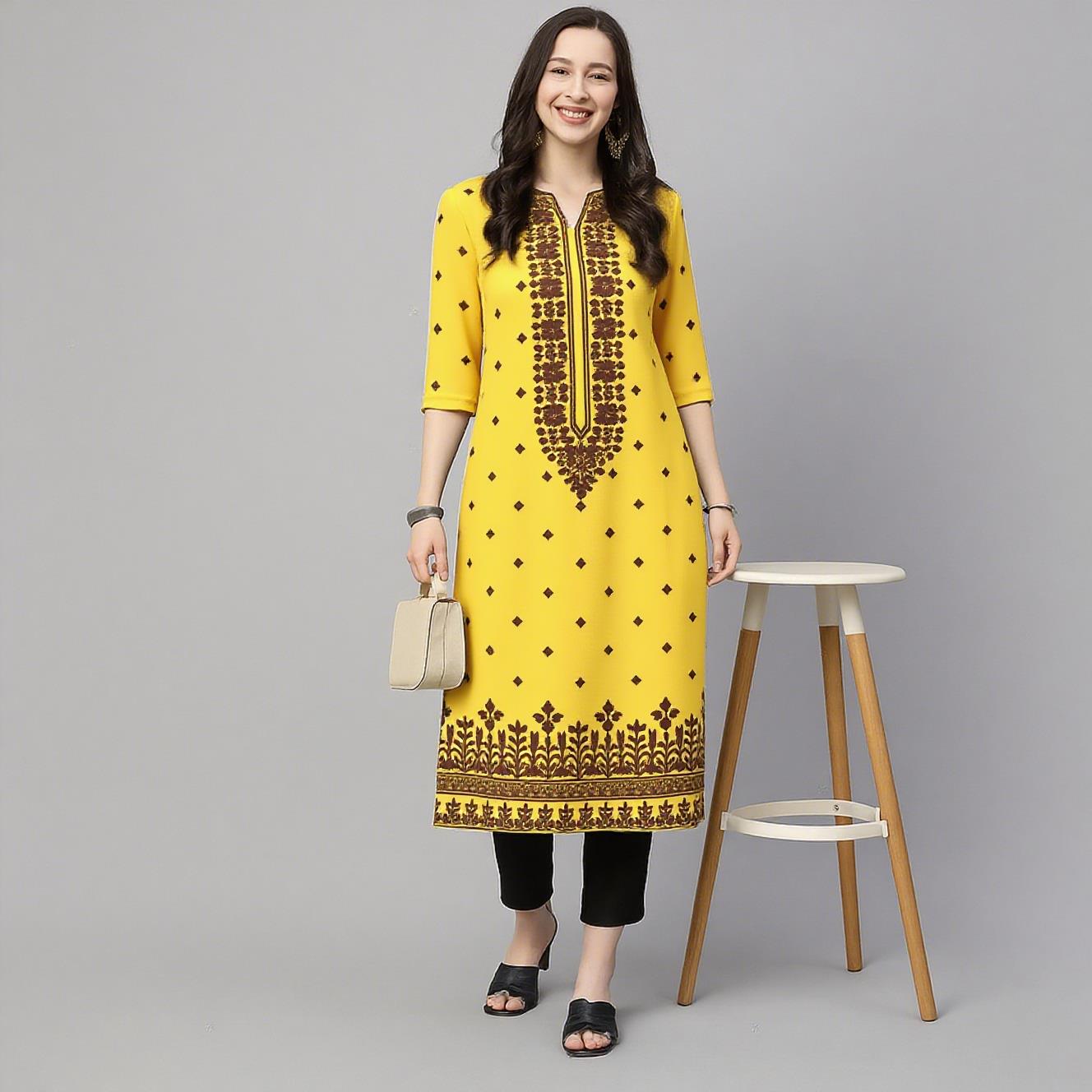 Muslim Kurt Flowers Women's Fa – Ethnic Fashion Kurtis recenzja i cena