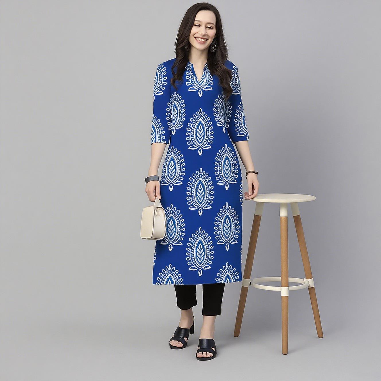 Muslim Kurt Flowers Women's Fa – Ethnic Fashion Kurtis recenzja i cena