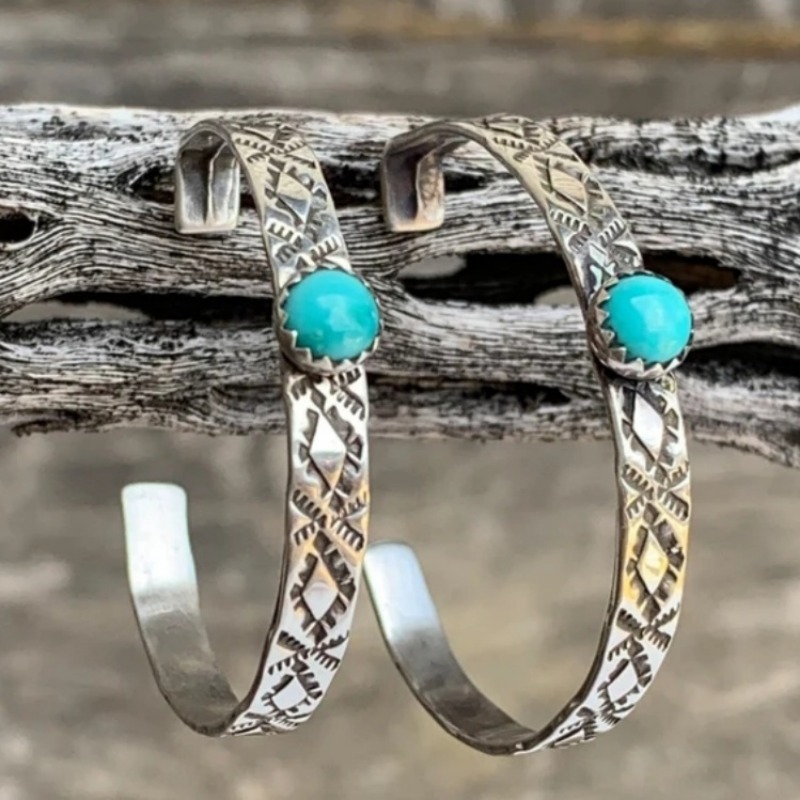 Ethnic Silver Color Blue Stone – Ethnic Fashion Wear recenzja i cena