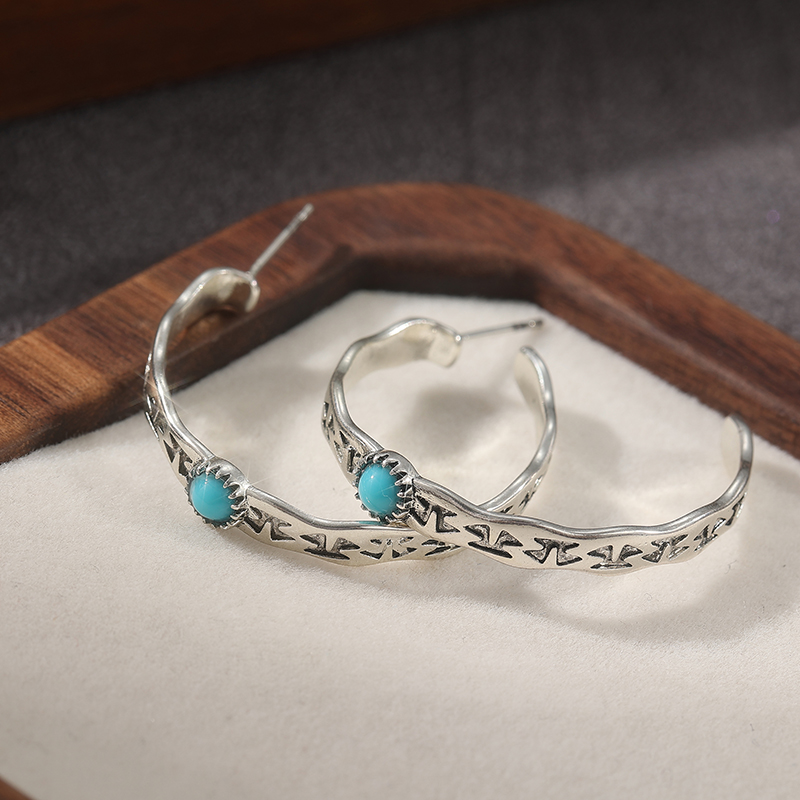 Ethnic Silver Color Blue Stone – Ethnic Fashion Wear recenzja i cena