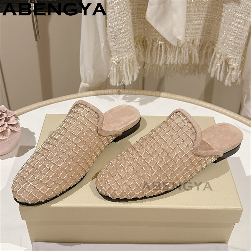 Shiny Lace Mesh Round Toe Flat – Ethnic Fashion Women recenzja i cena