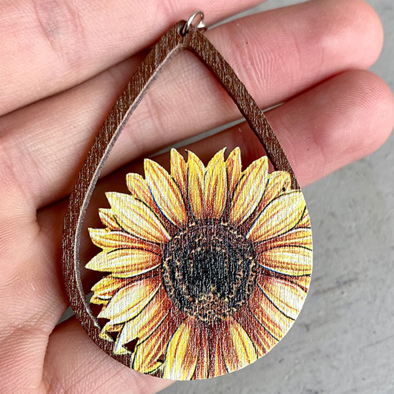 Laser Cutout Wood Sunflower Ca – Ethnic Fashion Boutique recenzja i cena