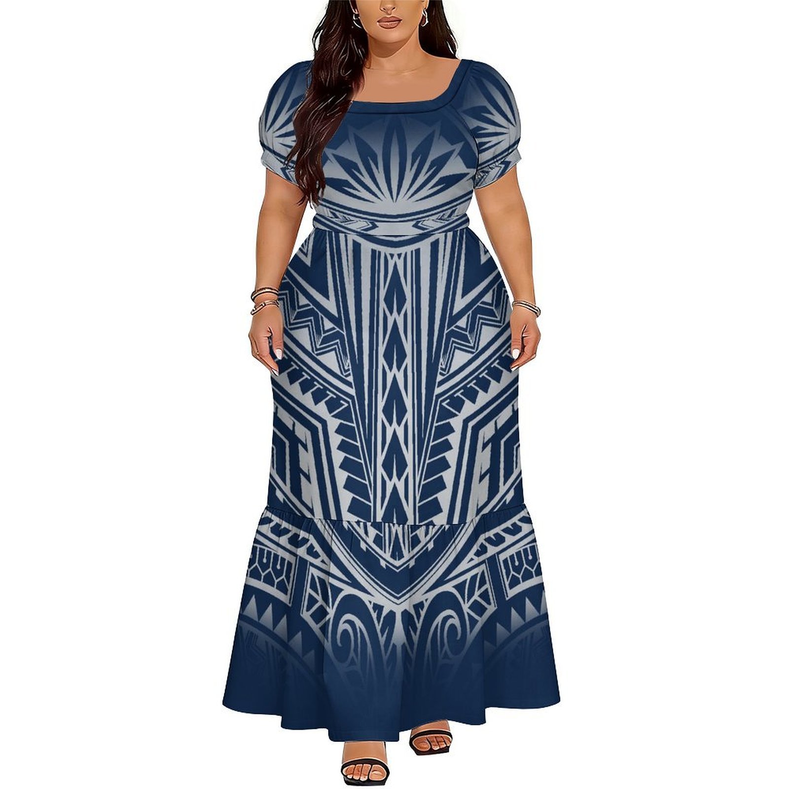 Hot-Selling Elegant V-Neck Lon – Ethnic Style Dresses recenzja i cena