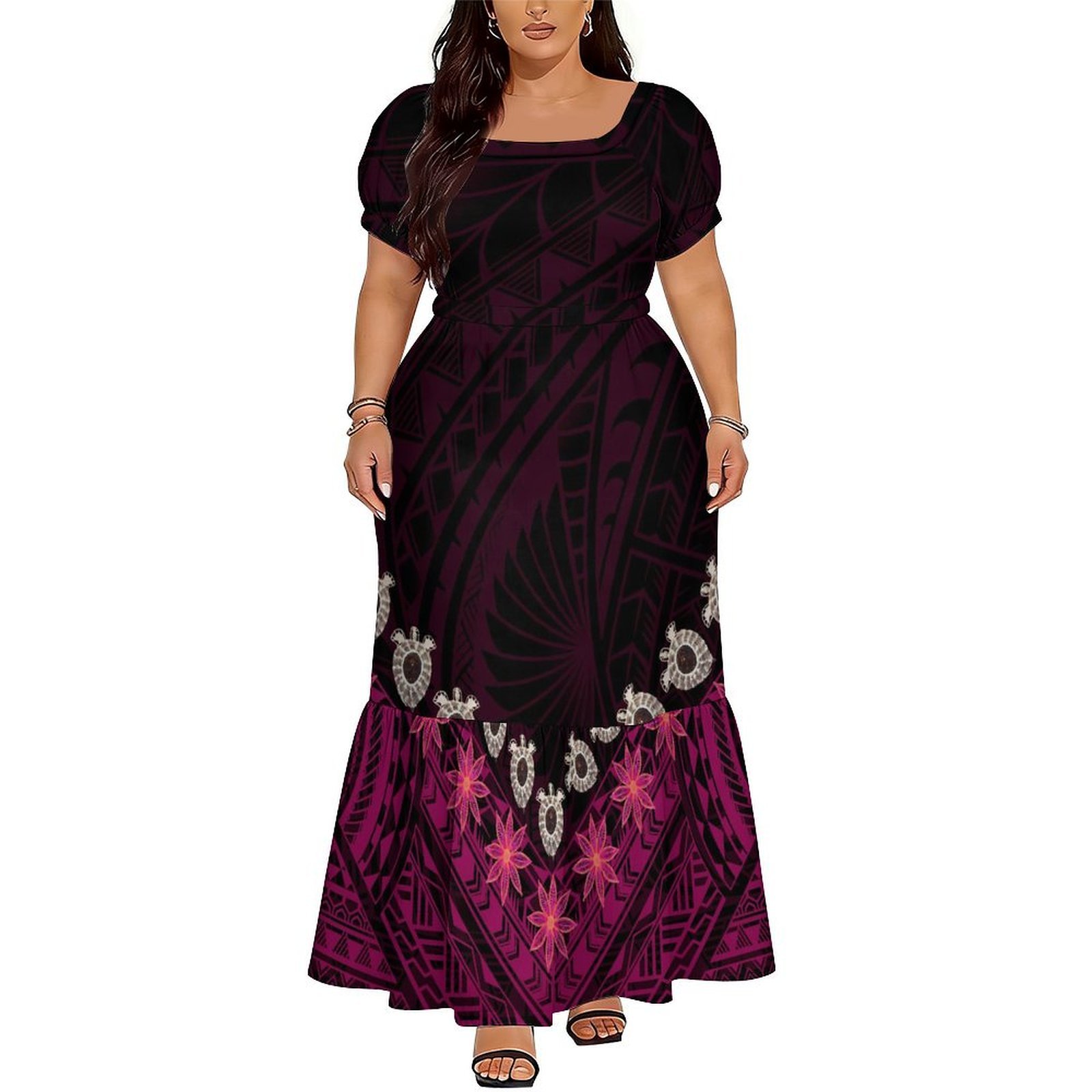 Hot-Selling Elegant V-Neck Lon – Ethnic Style Dresses recenzja i cena