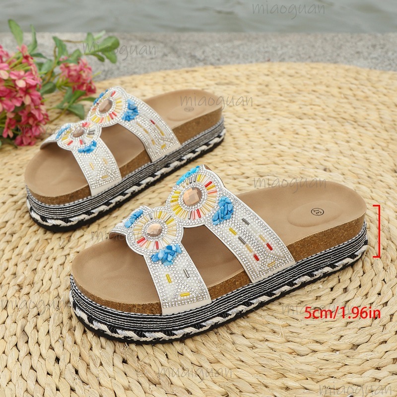 Bohemian Rhinestone Platform S – Ethnic Fashion Women recenzja i cena