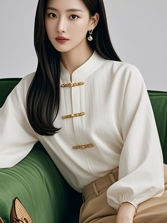 Red Chinese Style Shirt Women' – Ethnic Fashion Wear recenzja i cena