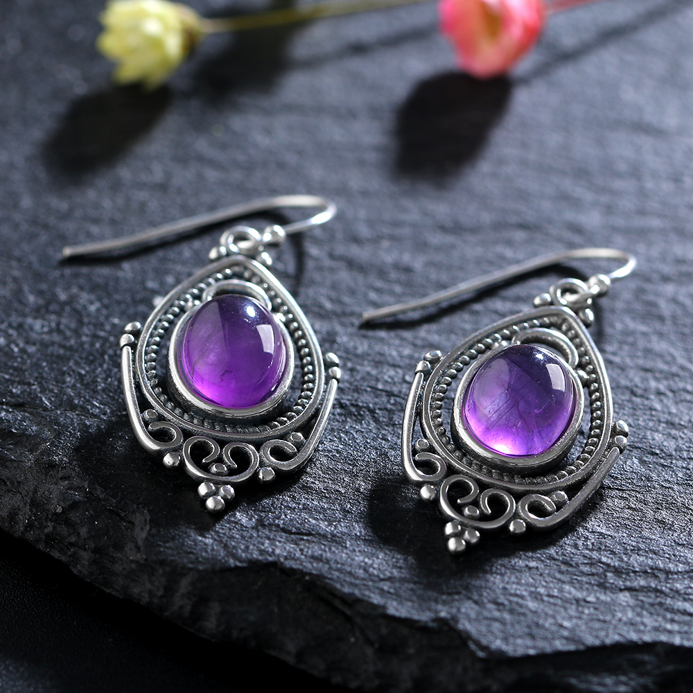 S925 Silver Earrings Jewelry 8 – Ethnic Fashion Boutique recenzja i cena