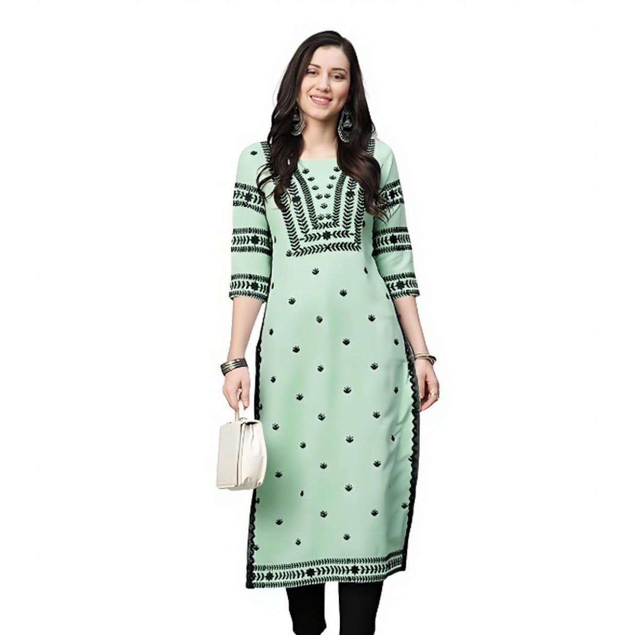 Muslim Kurt Flowers Women's Fa – Ethnic Fashion Kurtis recenzja i cena