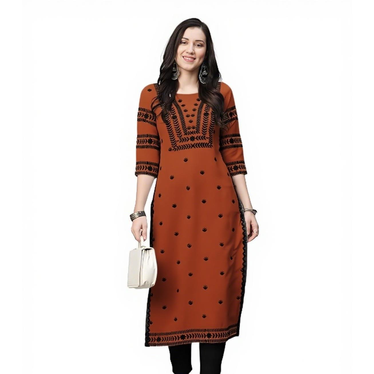 Muslim Kurt Flowers Women's Fa – Ethnic Fashion Kurtis recenzja i cena