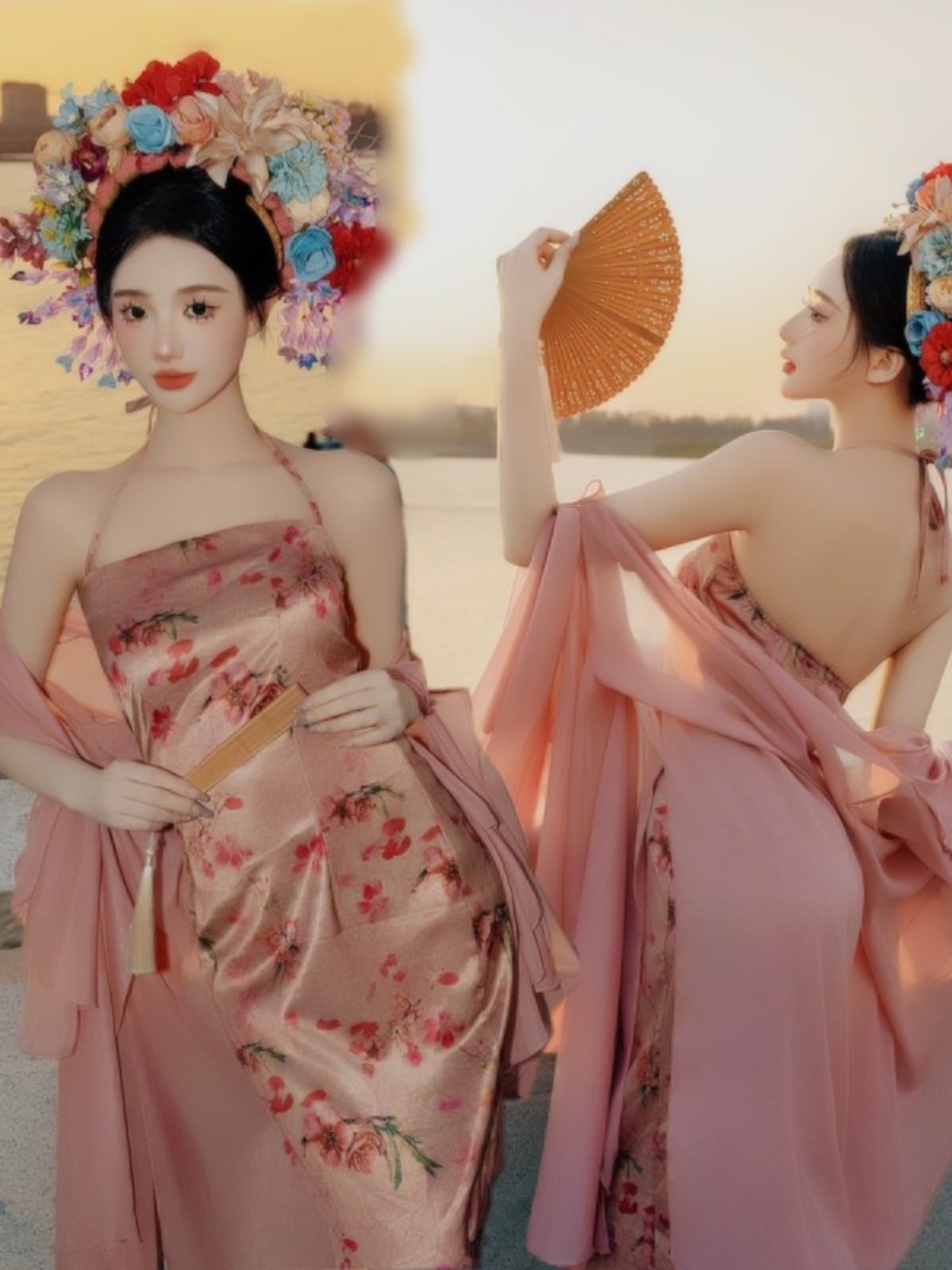 Xinpu Women's Floral Hairpin T – Ethnic Style Dresses recenzja i cena