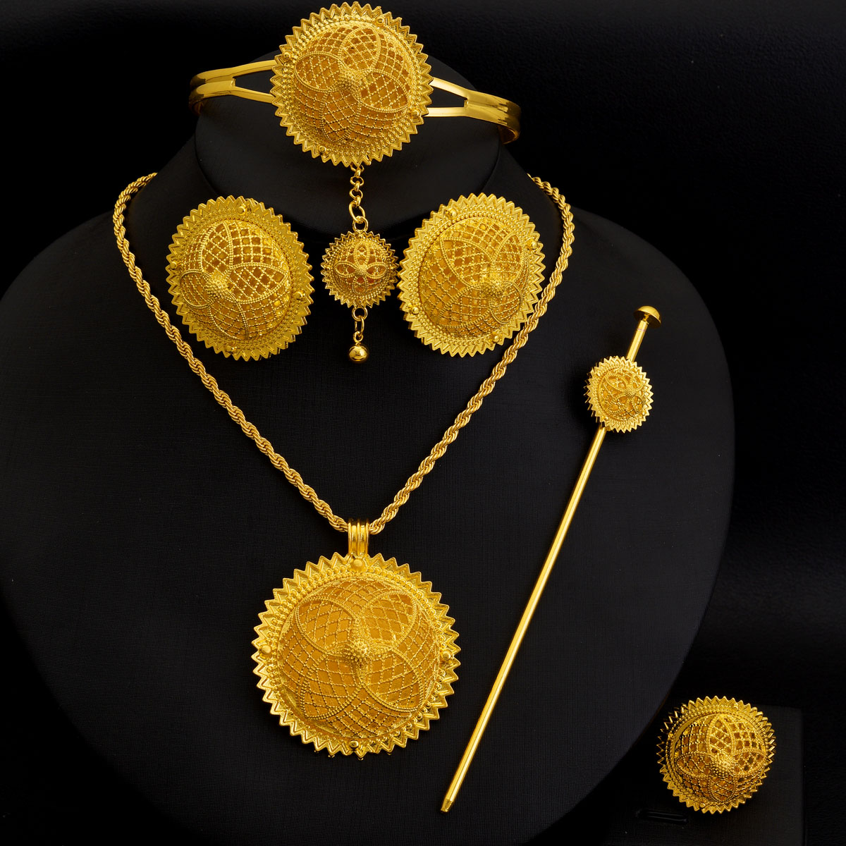 Africa Dubai Golden Color Jewe – Ethnic Fashion In Dubai recenzja i cena