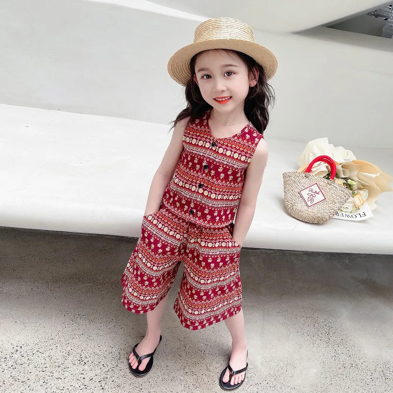 Girls' Summer Set 2025 New Swe – Ethnic Style Dresses recenzja i cena