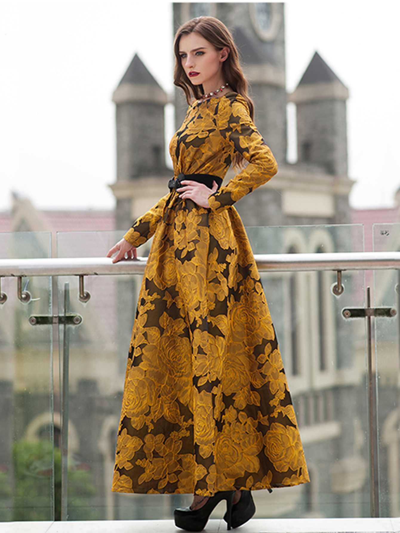 Elegant Women Floral Long Maxi – Ethnic Style Dresses recenzja i cena