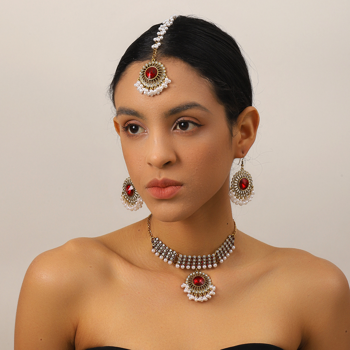Luxury Gold Color Round Crysta – Ethnic Fashion In Dubai recenzja i cena
