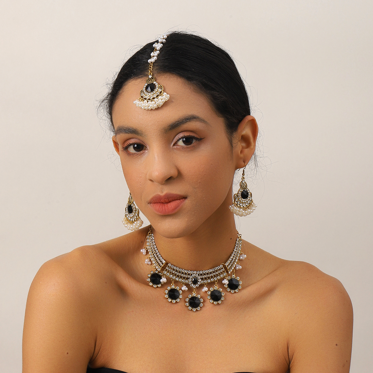 Luxury Gold Color Round Crysta – Ethnic Fashion In Dubai recenzja i cena