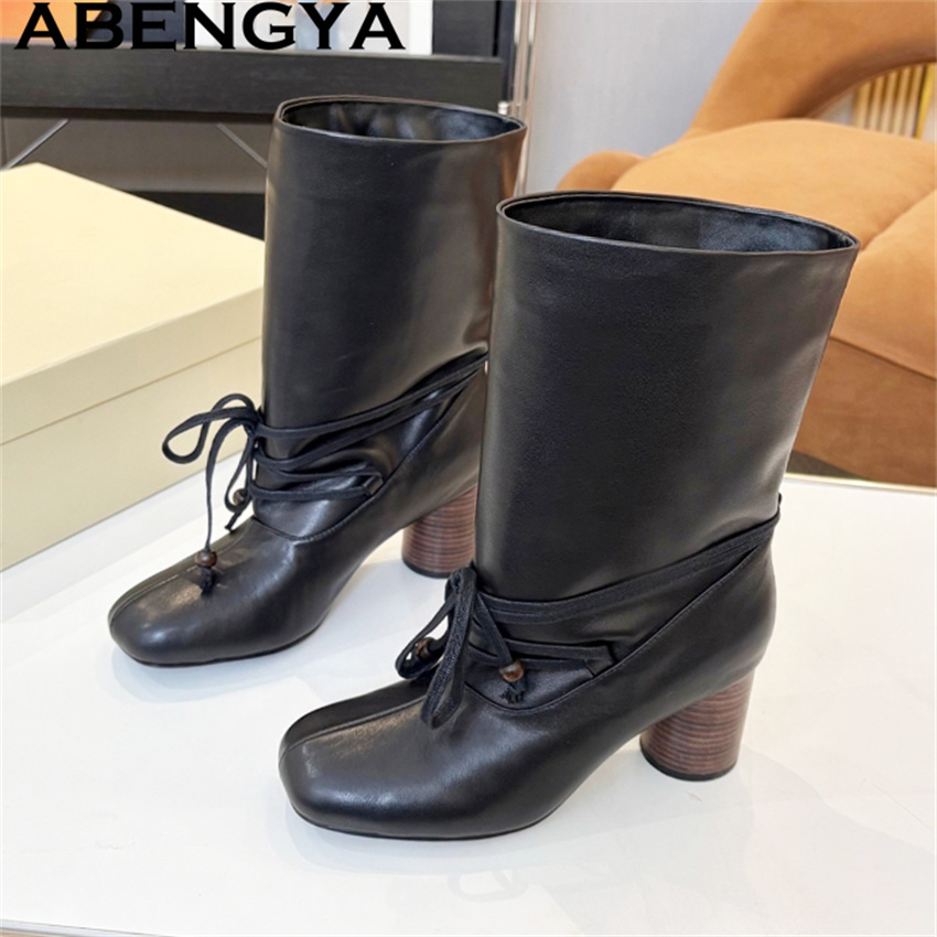 ABENGYA Chunky Heel Mid Calf B – Ethnic Fashion Week recenzja i cena