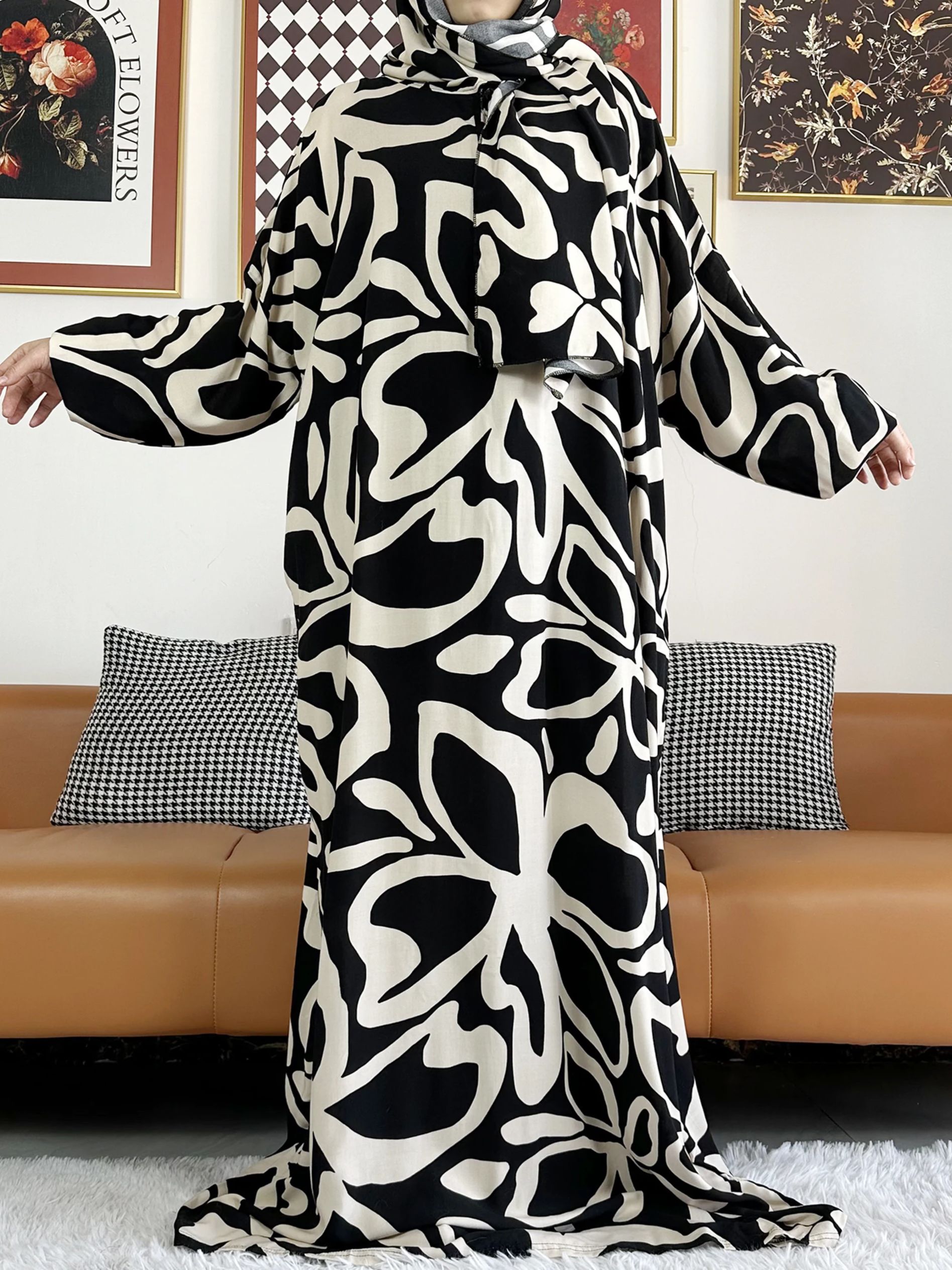 2025 Muslim Cotton Lady's Abay – Ethnic Gown recenzja i cena
