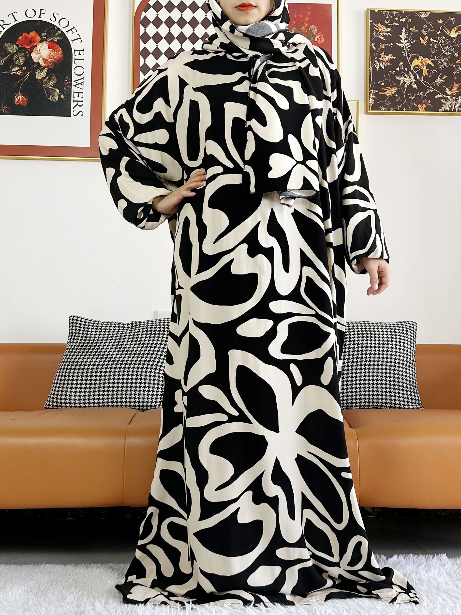 2025 Muslim Cotton Lady's Abay – Ethnic Gown recenzja i cena