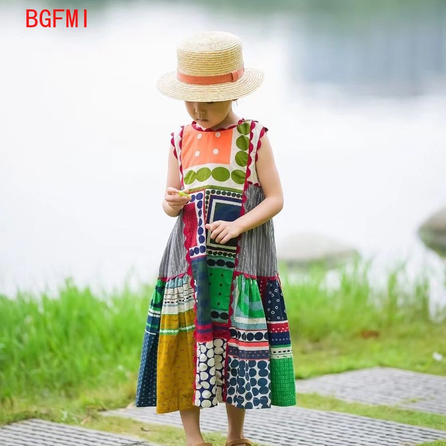 Kids Girls' Retro Dress 1-10Y  – Kids Ethnic Fashion recenzja i cena