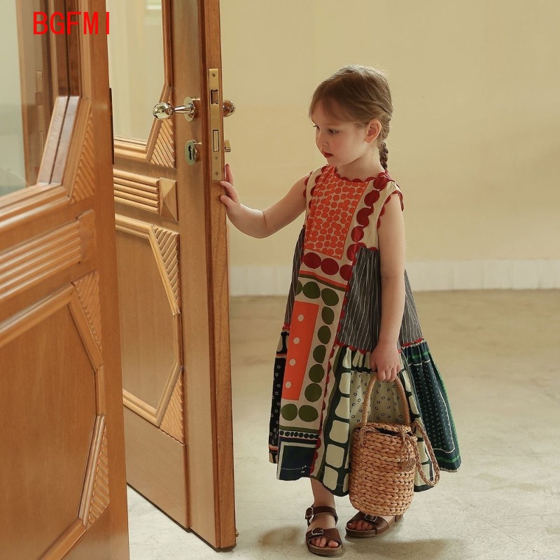 Kids Girls' Retro Dress 1-10Y  – Kids Ethnic Fashion recenzja i cena