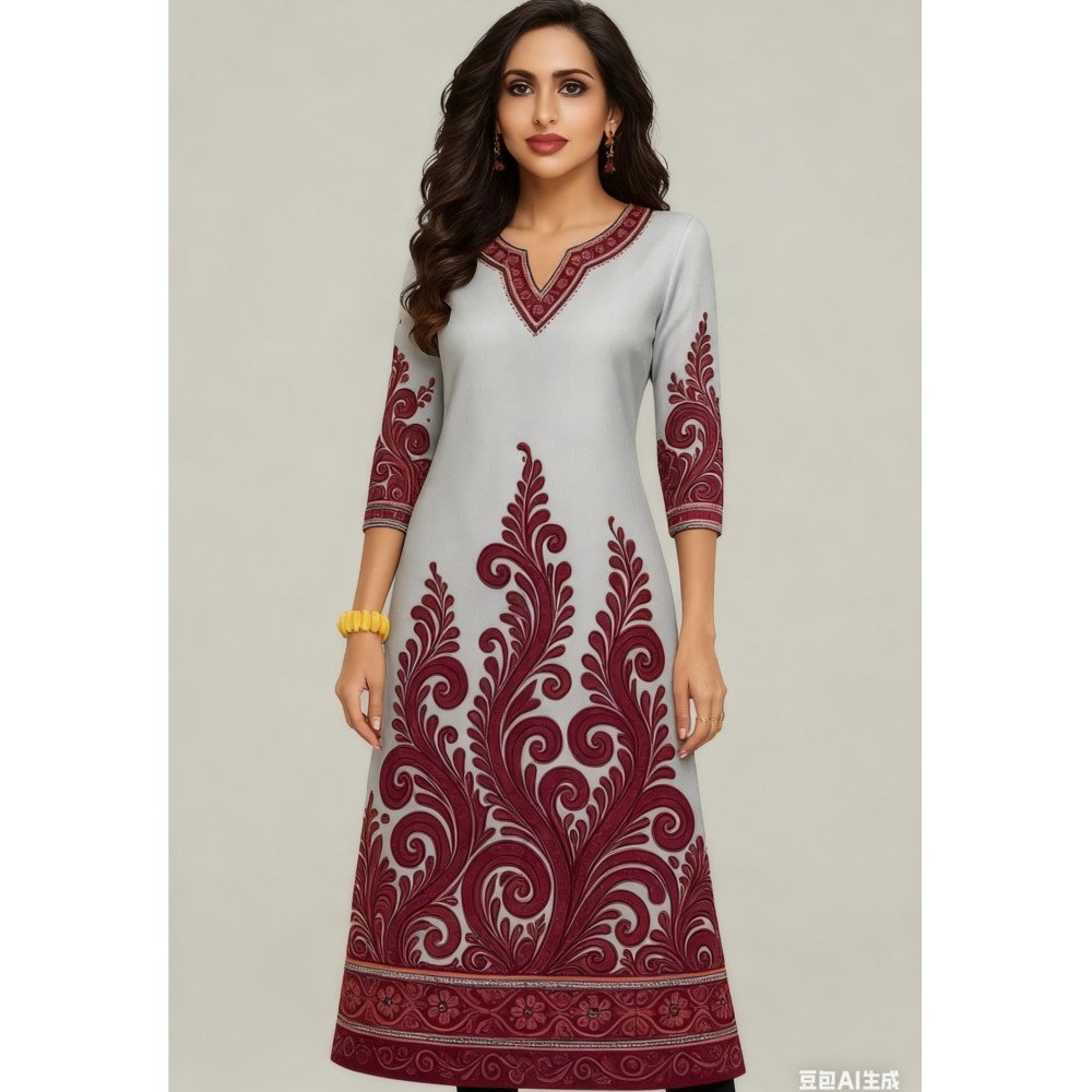 Muslim Kurt Flowers Women's Fa – Ethnic Fashion Kurtis recenzja i cena