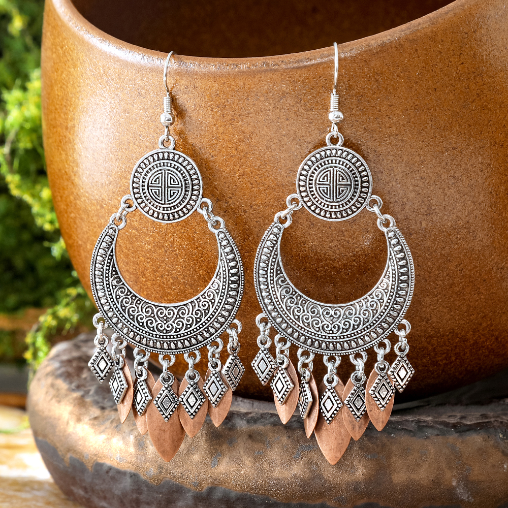 Ethnic Style Dangle Earrings F – Ethnic Fashion Wear recenzja i cena