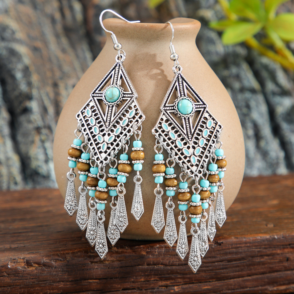 Ethnic Style Dangle Earrings F – Ethnic Fashion Wear recenzja i cena